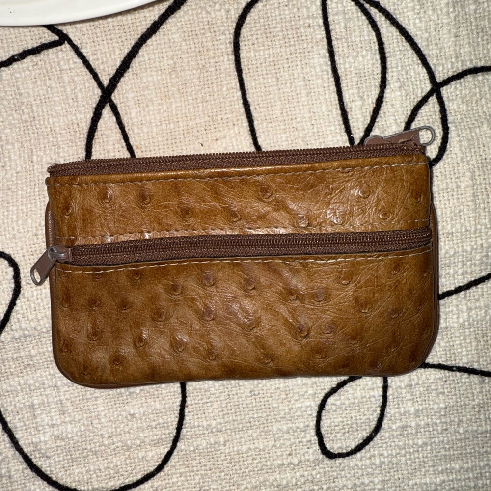 Brown Textured Leather Wallet